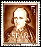 Spain 1951 Literati 5 CTS Light Brown Edifil 1071